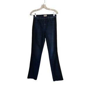 L'Agence Jeans Women's Size 25 Blue Cotton Blend Straight Leg Dark Wash